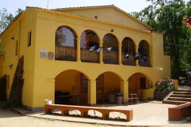 La casa de colònies Mas de Ramió, en una foto de les colònies del 2009